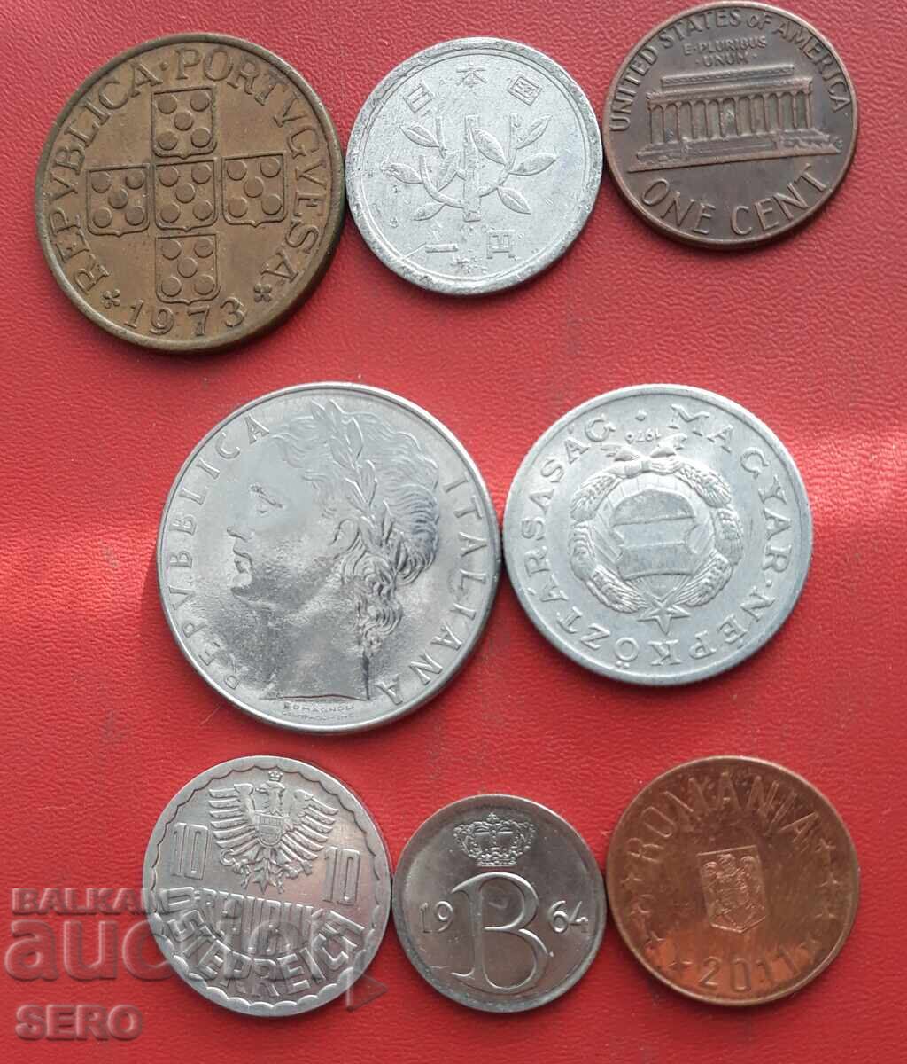 Lot mixt de 8 monede cu preț € 0.52 | 1.02 BGN Lot mixt de 8 monede cu preț € 0.52 | 1.02 BGN