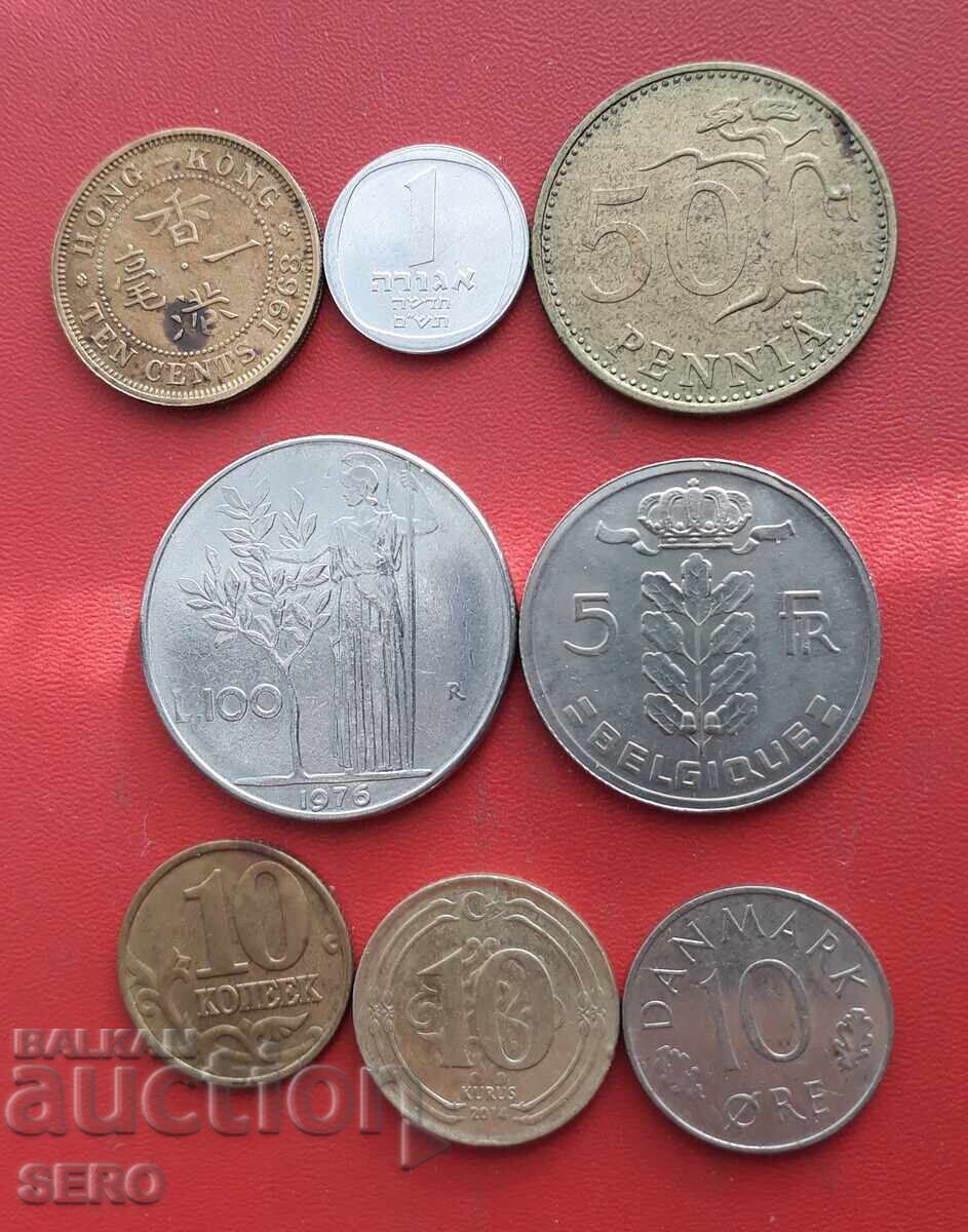 Lot mixt de 8 monede Lot mixt de 8 monede