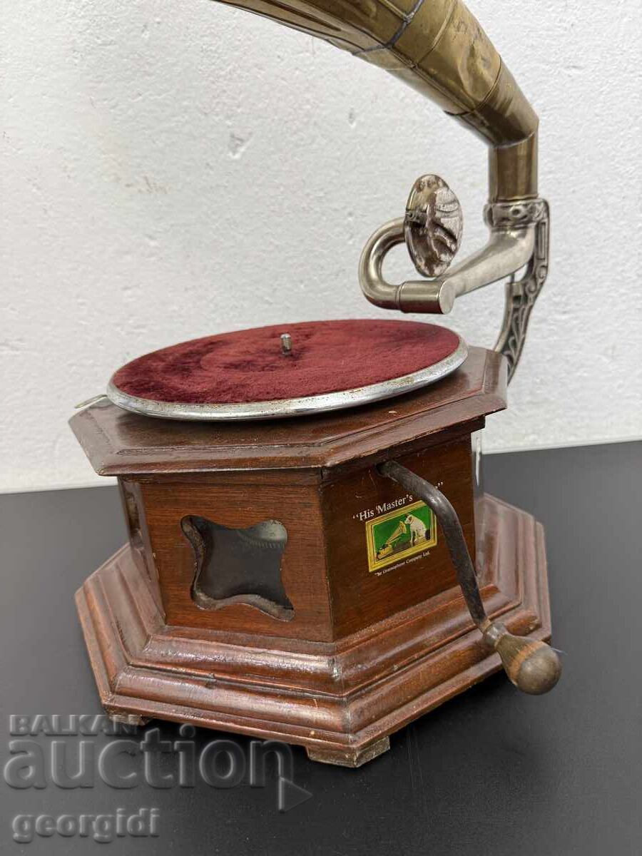 Δημοπρασία Παλιό γραμμόφωνο με χοάνη "His Master's Voice". №7771