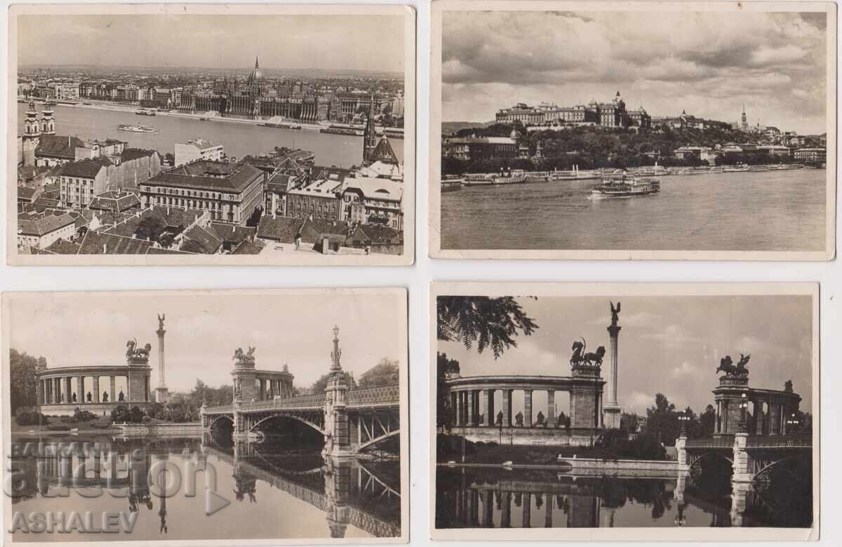 Ungaria Budapesta, anii '30, 4 cărți poștale