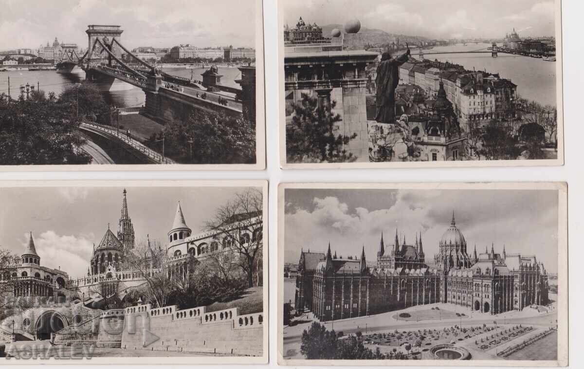 Ungaria Budapesta, anii '30, 4 cărți poștale