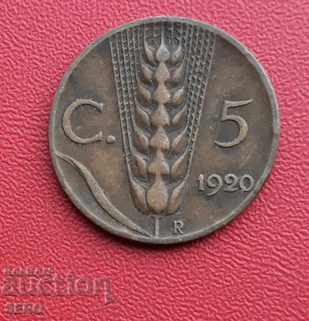 Italy - 5 Cents 1920 Italy - 5 Cents 1920