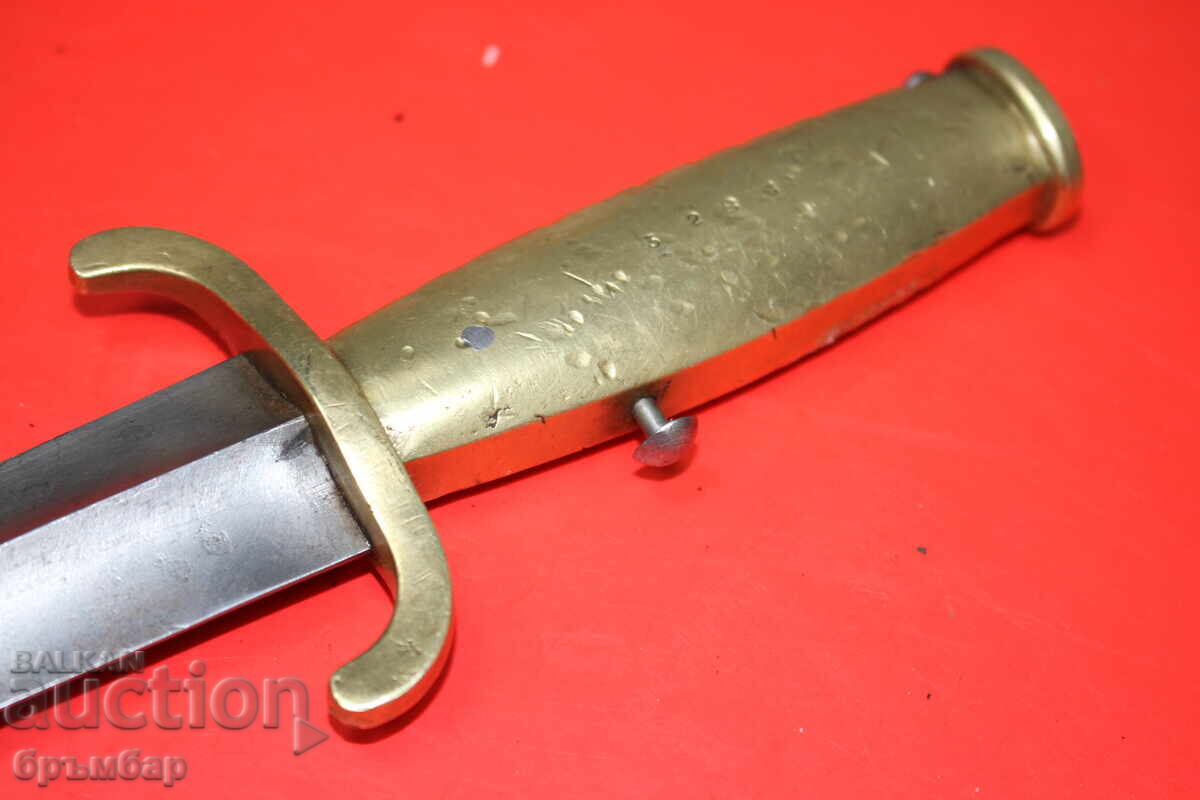 Щик без кания с бронзова дръжка. Английски? - 6