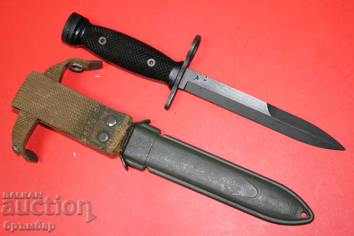 Αμερικανική ξιφολόγχη Μ7 με μαύρες λαβές για τουφέκι Μ16 - 5