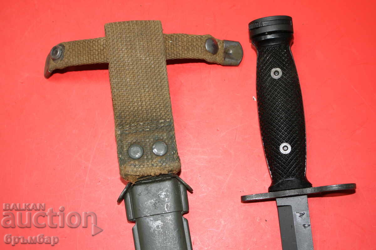 Αμερικανική ξιφολόγχη Μ7 με μαύρες λαβές για τουφέκι Μ16 - 6