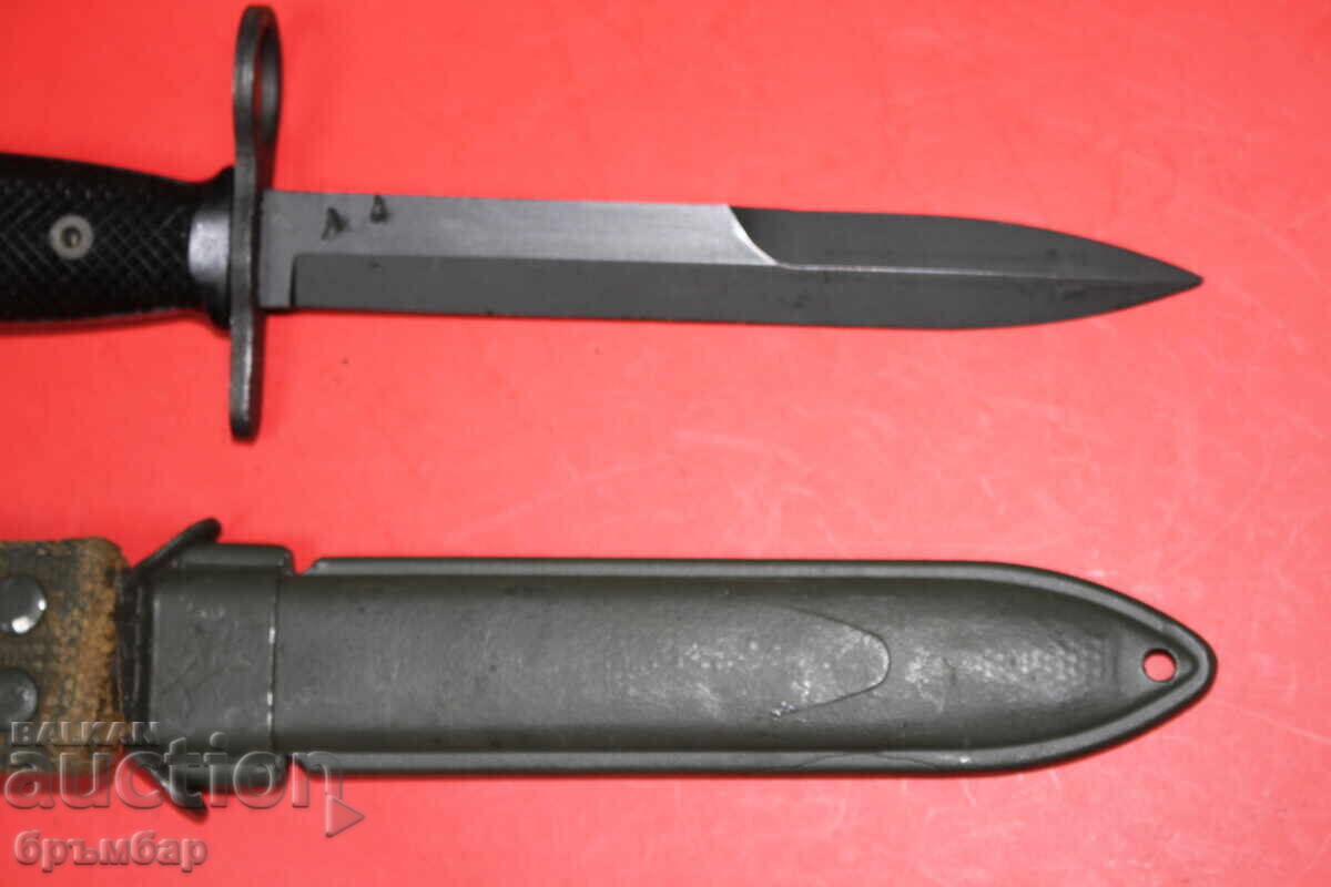 Αμερικανική ξιφολόγχη Μ7 με μαύρες λαβές για τουφέκι Μ16 - 7