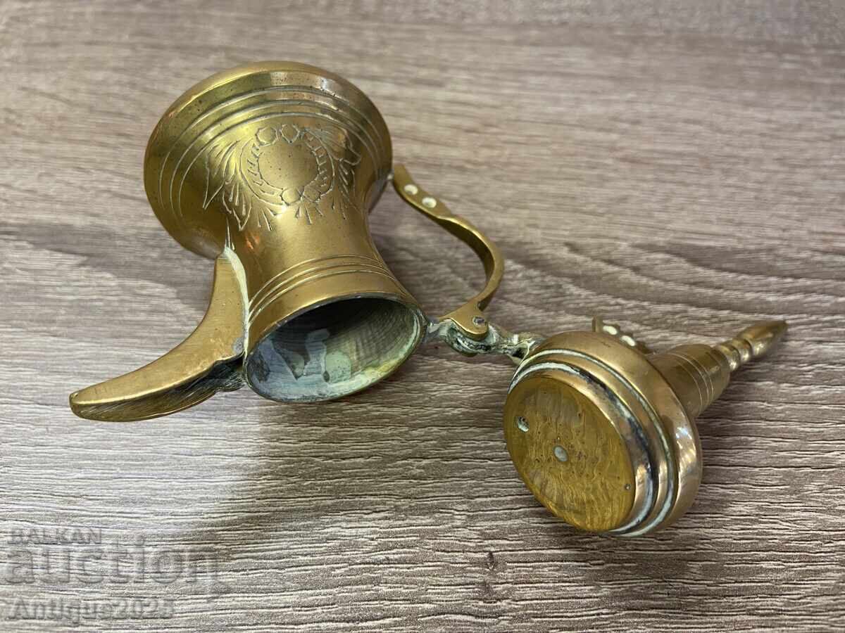 Αντίκα μπρούτζινο αραβικό καφετιέρα (νταλά) - 6 Αντίκα μπρούτζινο αραβικό καφετιέρα (νταλά) - 6