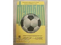Program Spartak Moscova - Slavia 1982