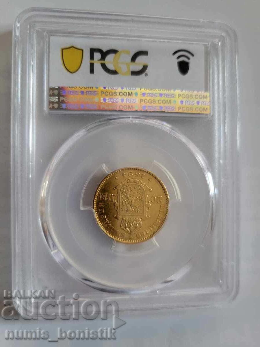 Auction  Principality of Bulgaria 20 Leva 1894 Ferdinand Gold PCGS XF 45