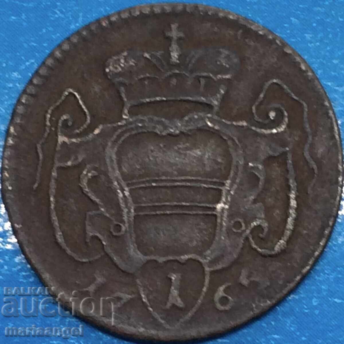 Доставка на Австрия 1 пфениг 1765 Мария Терезия 1740-1780 медна Доставка на Австрия 1 пфениг 1765 Мария Терезия 1740-1780 медна