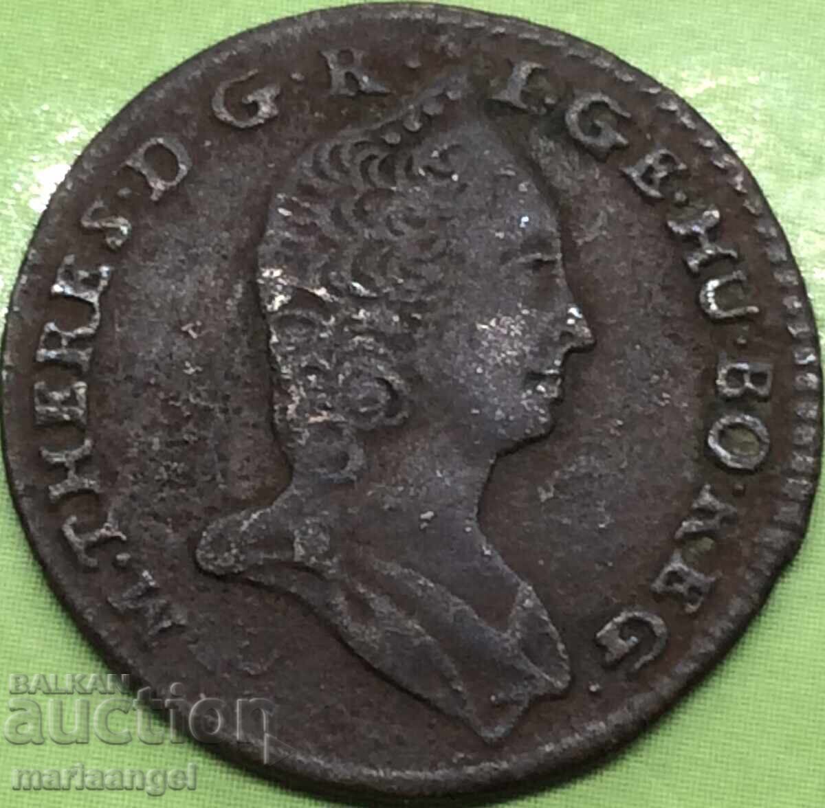 Австрия 1 пфениг 1765 Мария Терезия 1740-1780 медна - 6 Австрия 1 пфениг 1765 Мария Терезия 1740-1780 медна - 6