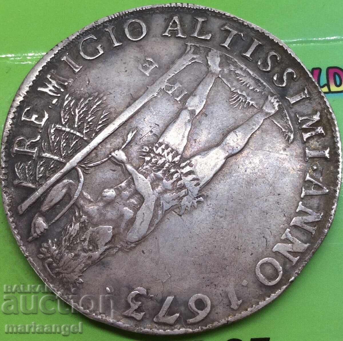 Licitație Taler 1673 Germania Braunschweig Rudolf August 28.74g Ag
