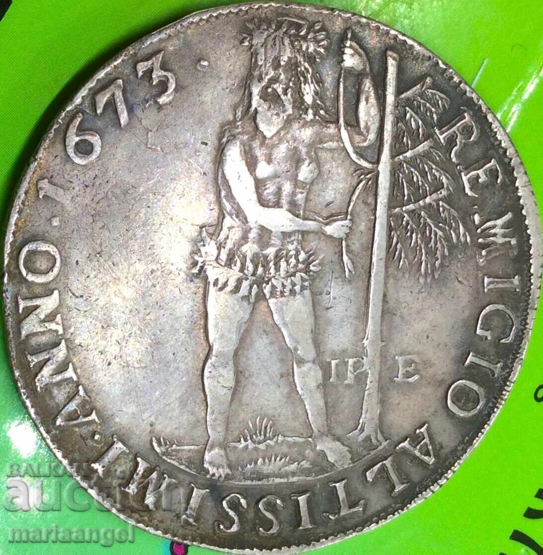 Taler 1673 Germania Braunschweig Rudolf August 28.74g Ag - 7