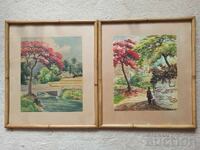 Два много красиви стари акварела.