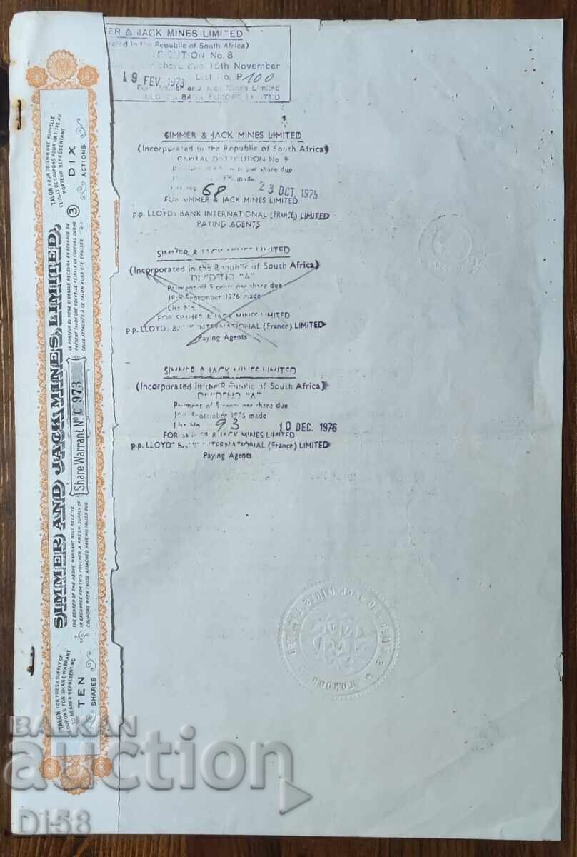 Acțiune Africa de Sud Companie de Exploatare a Aurului 1924 cu preț € 10.23 | 20.01 BGN