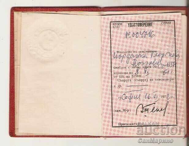 Аукцион Удостоверение За безплатно пътуване АБПФК 1961 г. Аукцион Удостоверение За безплатно пътуване АБПФК 1961 г.