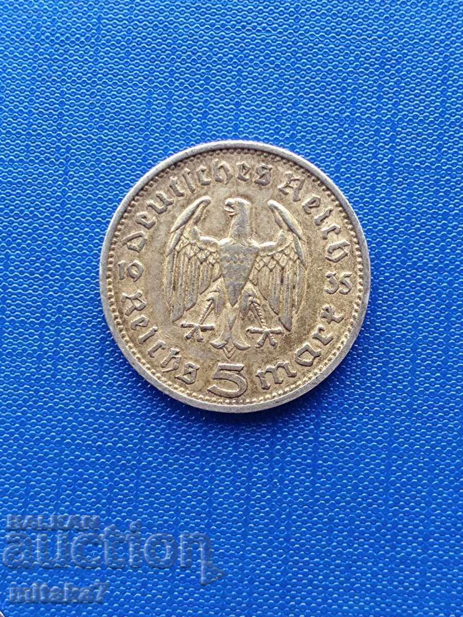 5 μάρκα 1935, Γερμανία με τιμή € 32.00 | 62.59 BGN