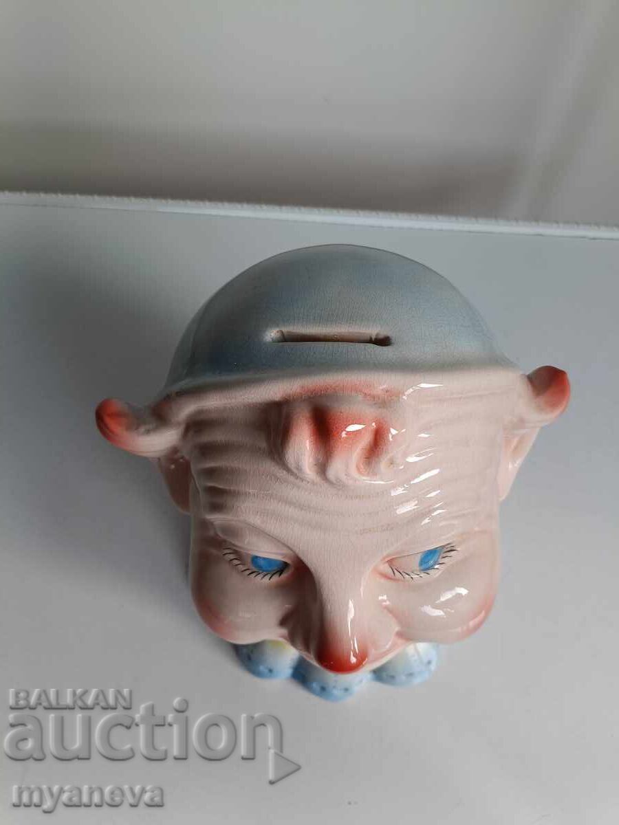 Доставка на Ретро порцеланова касичка във формата на глава на клоун