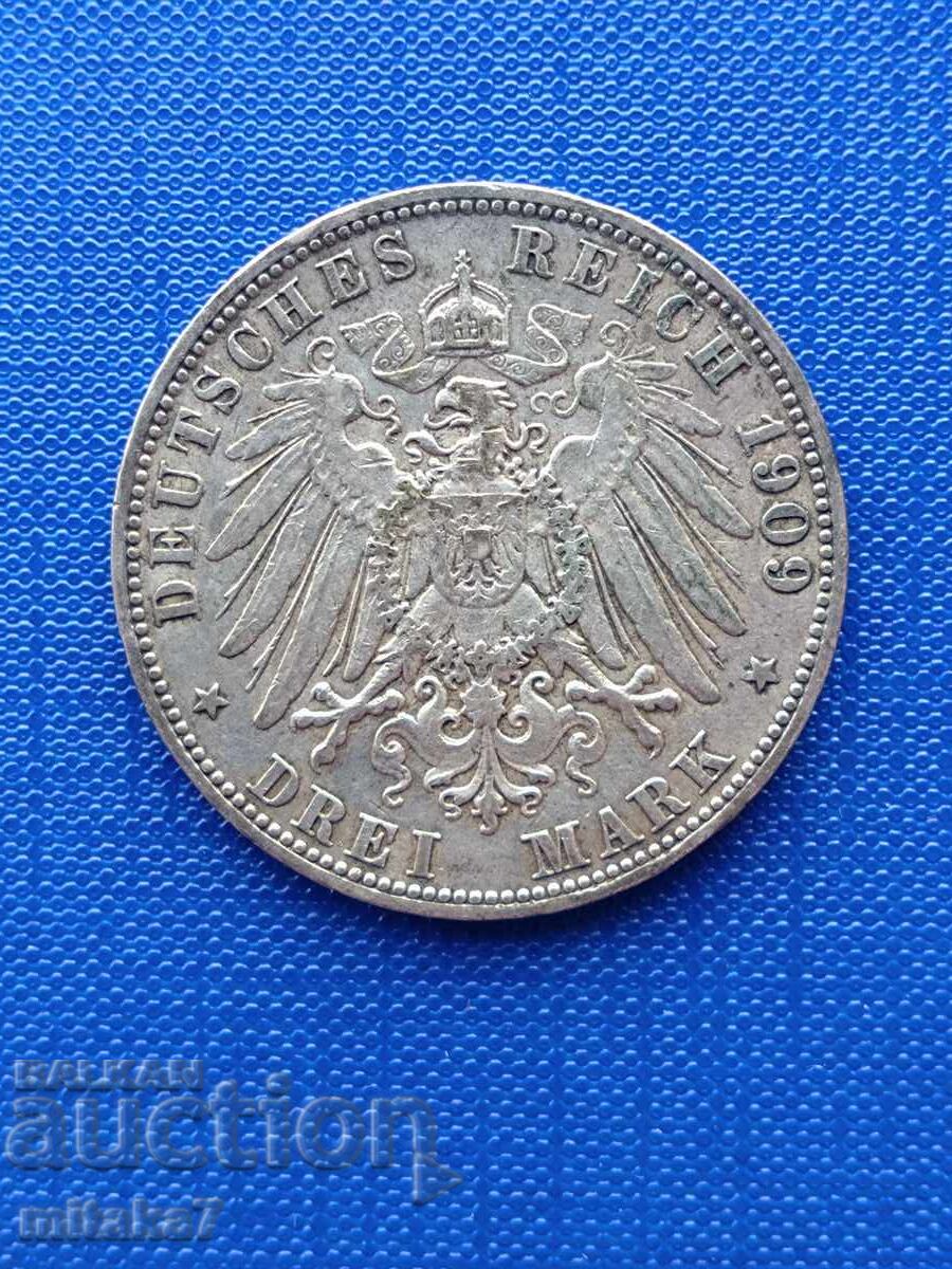 3 марки 1909 година, Германия с цена € 47.04 | 92.00 лв.
