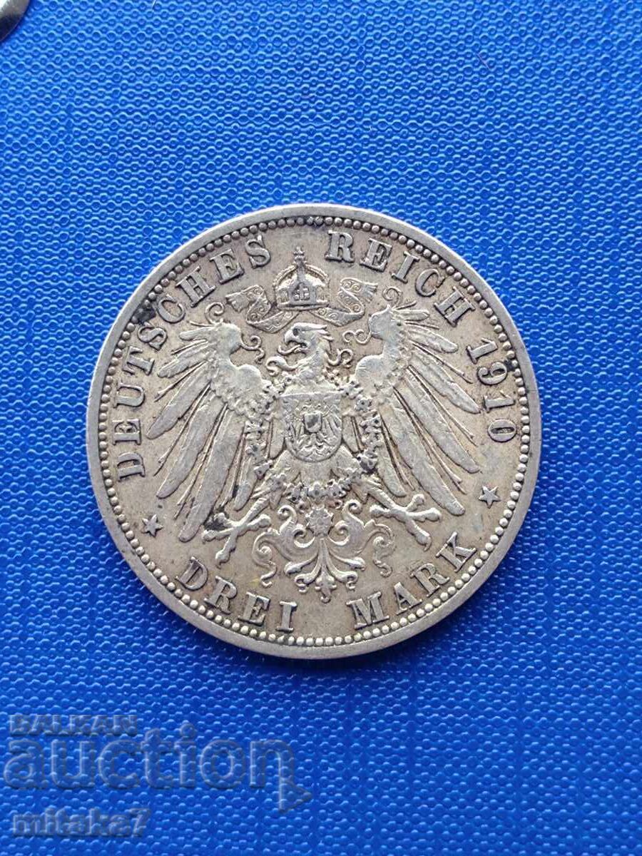 3 марки 1910 година, Германия с цена € 52.00 | 101.70 лв.
