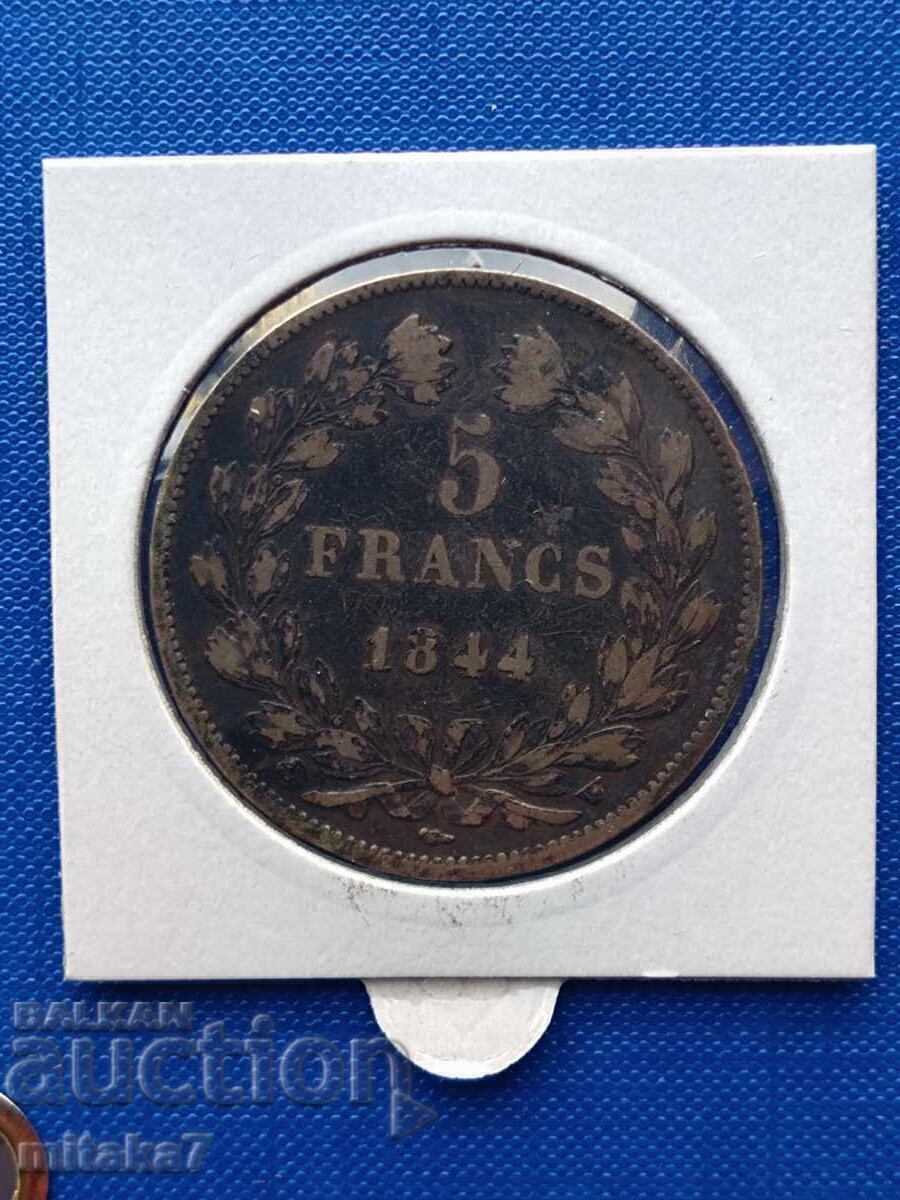 Δημοπρασία 5 φράγκα 1844, Γαλλία