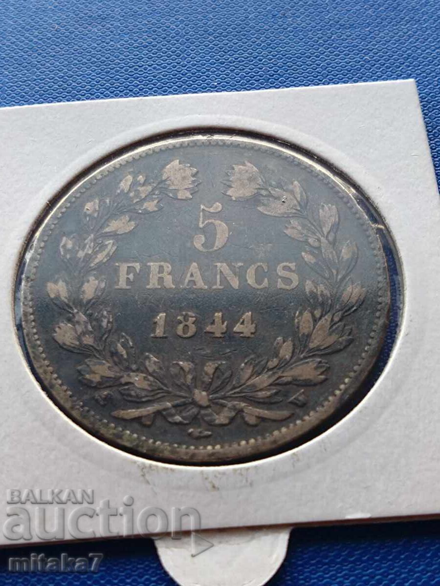 Доставка на 5 франка 1844 година, Франция