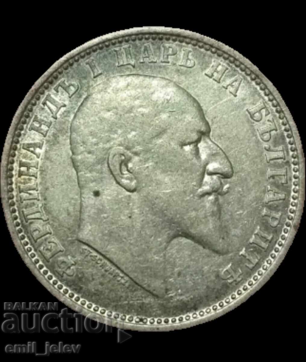 Auction 1 Lev Silver 1910 Year Kingdom of Bulgaria Auction 1 Lev Silver 1910 Year Kingdom of Bulgaria