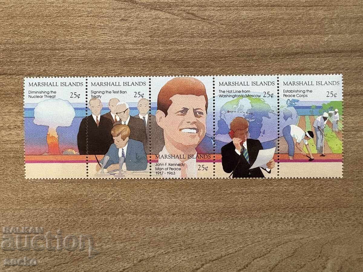 Insulele Marshall - 25 de ani de la asasinarea lui John...(1988) MNH Insulele Marshall - 25 de ani de la asasinarea lui John...(1988) MNH