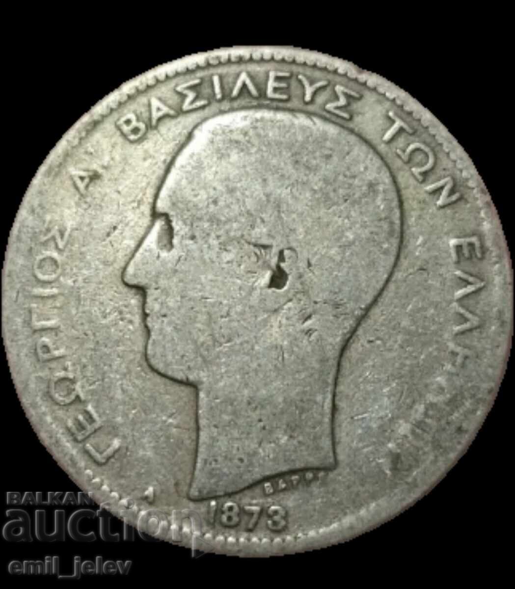 Δημοπρασία Ελλάδα 2 δραχμές ασήμι - 1873 μ.Χ. βασιλιάς Γεώργιος Α' Δημοπρασία Ελλάδα 2 δραχμές ασήμι - 1873 μ.Χ. βασιλιάς Γεώργιος Α'