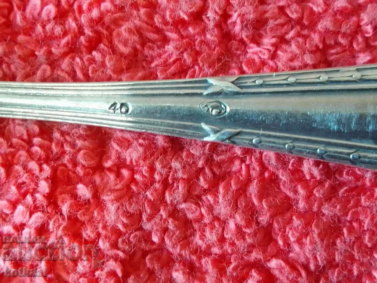 Доставка на Стар комплект 6 бр. посребрени лъжички маркирани