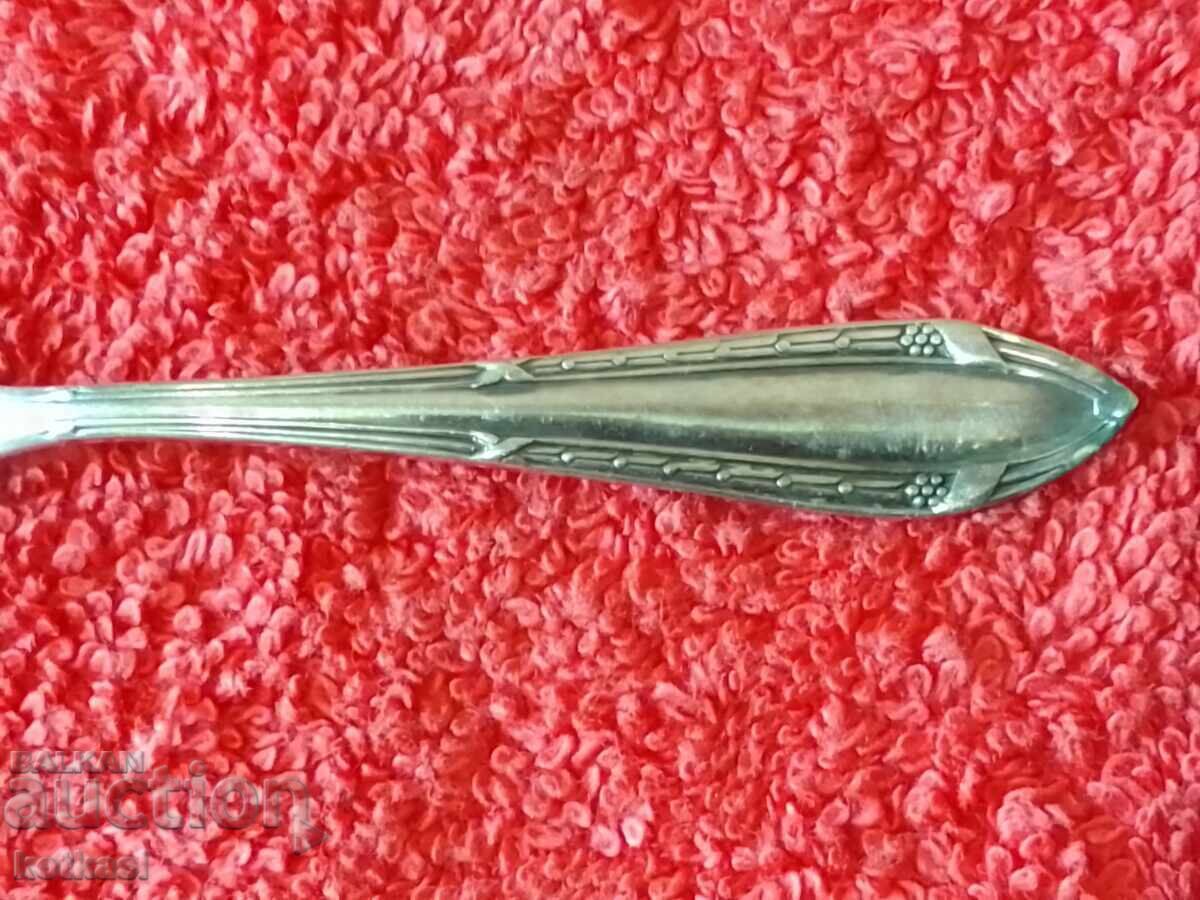 Стар комплект 6 бр. посребрени лъжички маркирани - 6