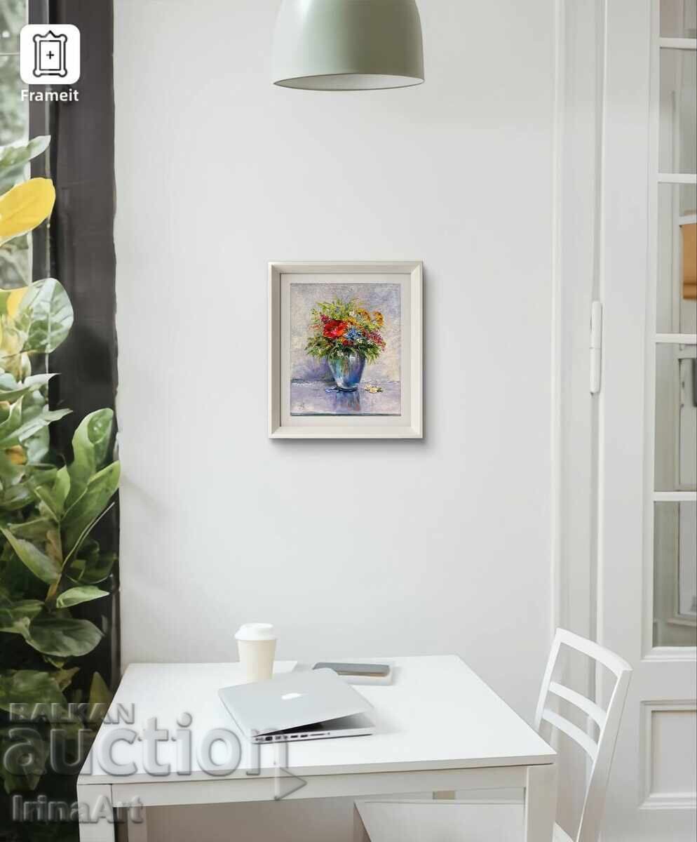 Buchet de vară - I. Vodiană. Ulei pe pânză, 30x25 cm - 6