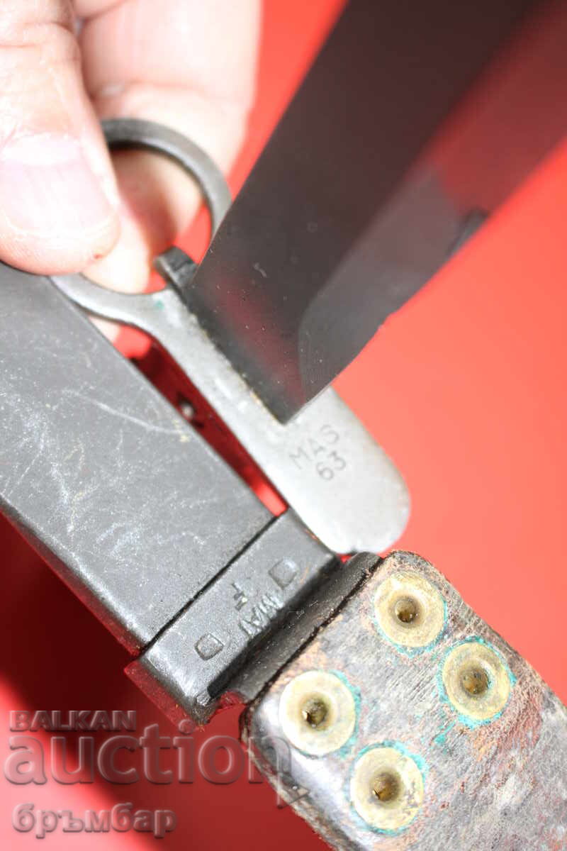 Baionetă franceză pentru pușcă MAS M56. Excelentă - 6