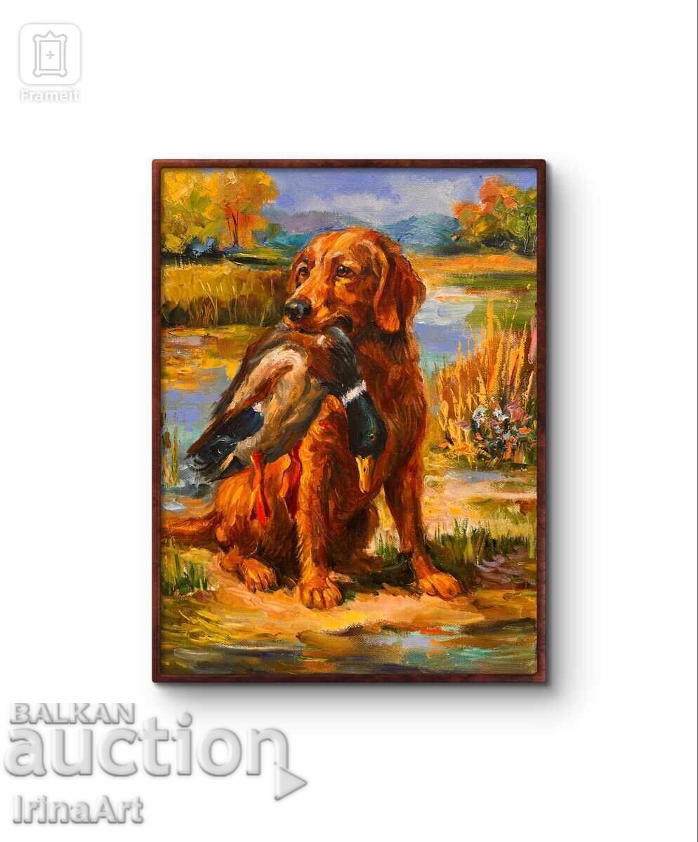 Успешен лов - И. Водяна. Масло, платно, 40х30 см с цена € 95.00 | 185.80 лв.