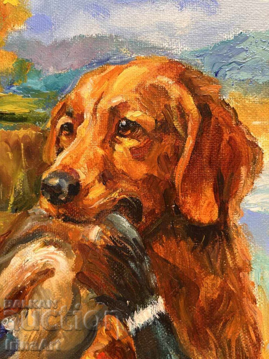 Успешен лов - И. Водяна. Масло, платно, 40х30 см - 12