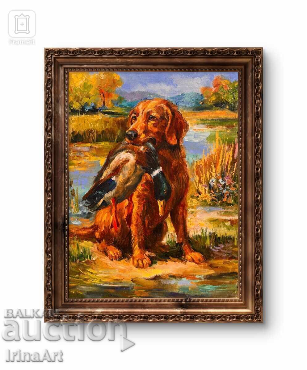 Доставка на Успешен лов - И. Водяна. Масло, платно, 40х30 см