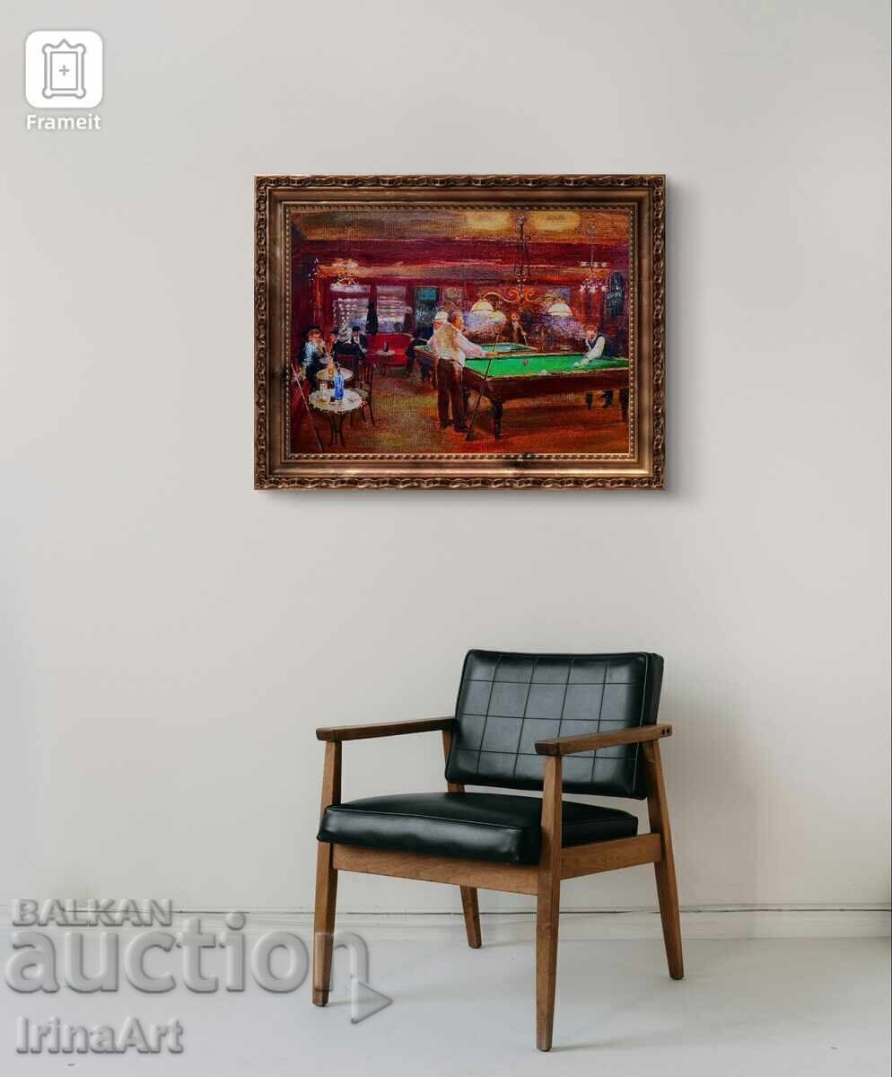 Доставка на Le Billiard - И. Водяна. Масло, платно, 70х50 см