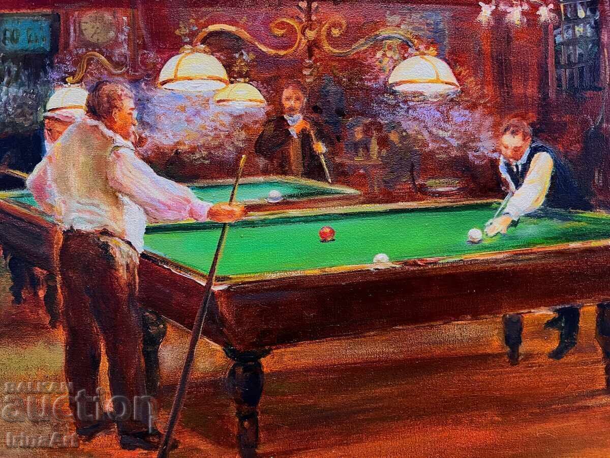 Le Billiard - И. Водяна. Масло, платно, 70х50 см - 5