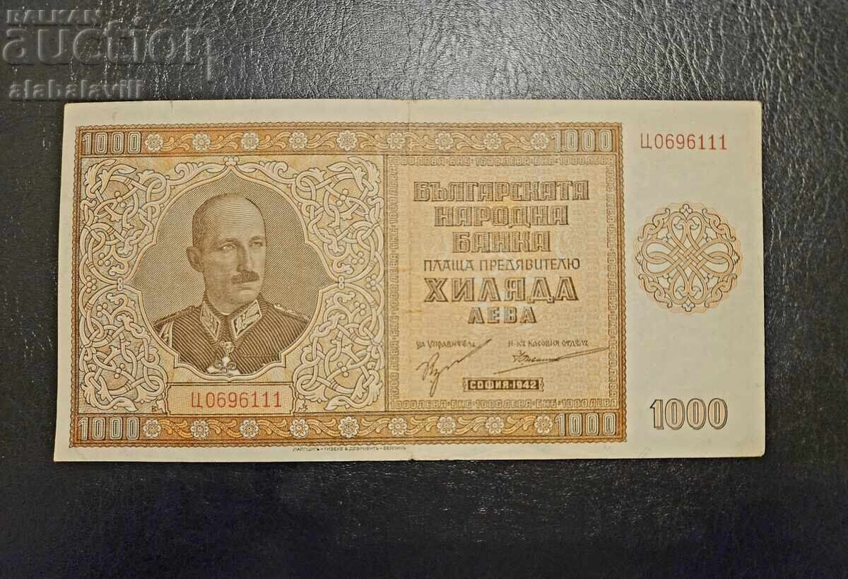Bancnotă Bulgaria 1000 leva 1942 Bancnotă Bulgaria 1000 leva 1942
