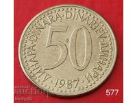 50 de dinari 1987 - Iugoslavia