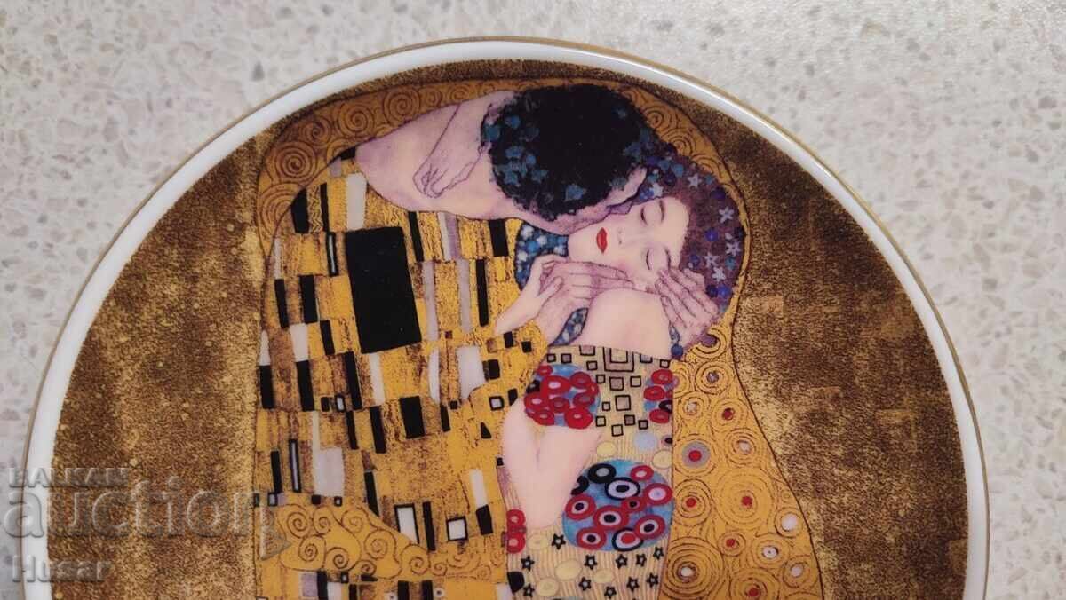 Livrarea Minunat porțelan "Sărutul" de Gustav Klimt panou pentru perete