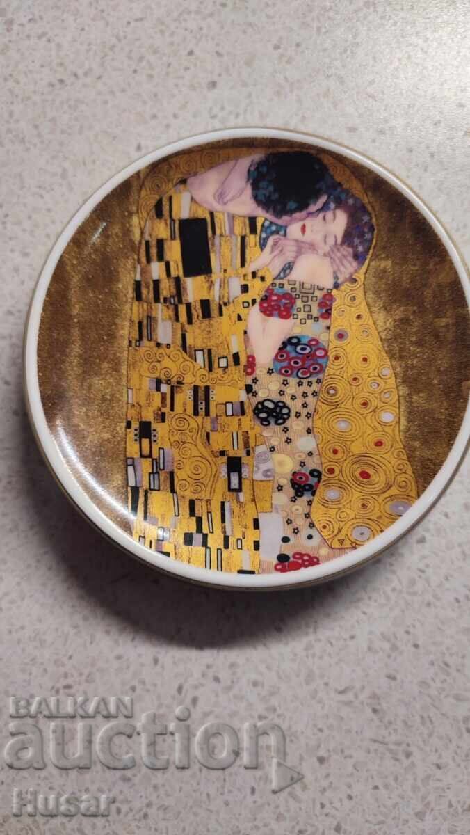 Minunat porțelan "Sărutul" de Gustav Klimt panou pentru perete