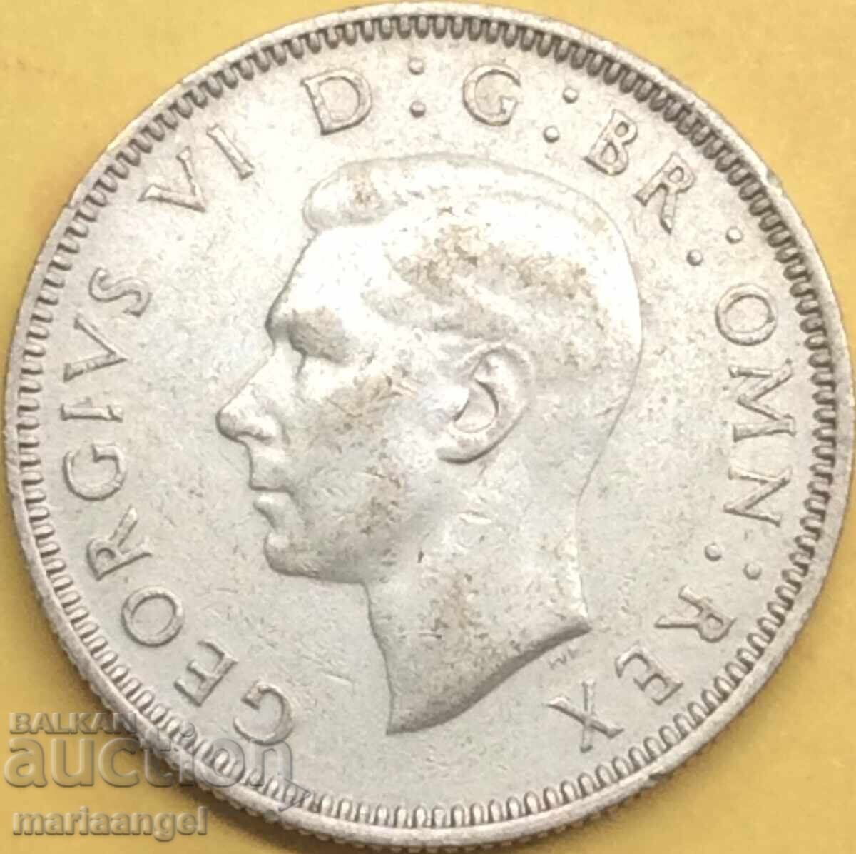 Livrarea 1 șiling 1945 Marea Britanie George V ARGINT