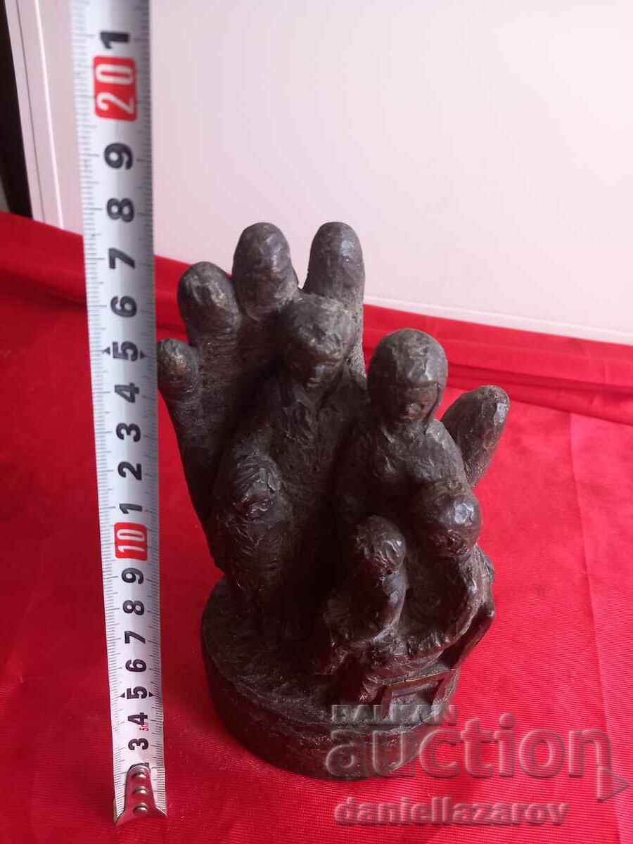 Veche Sculptură de Bronz de Autor, Statuetă, Marcată - 6