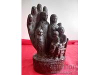 Veche Sculptură de Bronz de Autor, Statuetă, Marcată