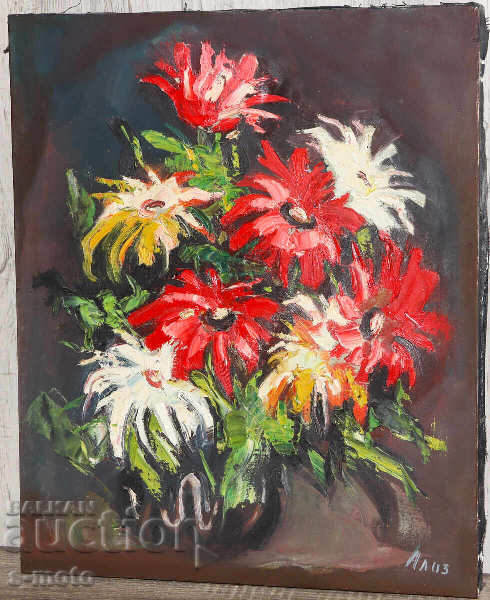 Oil painting still life with flowers with price € 122.71 | 240.00 BGN