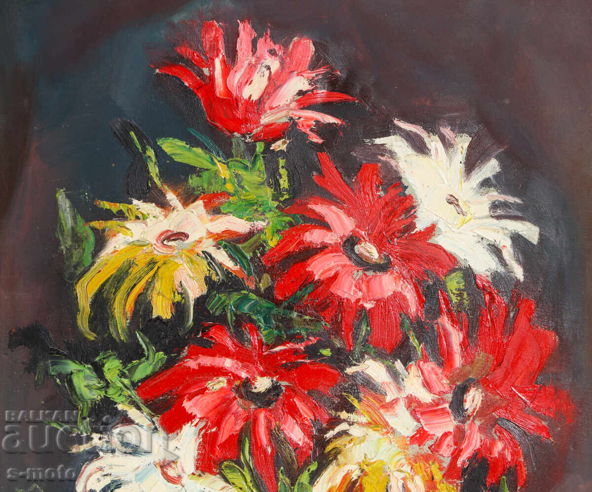 Delivery of Oil painting still life with flowers