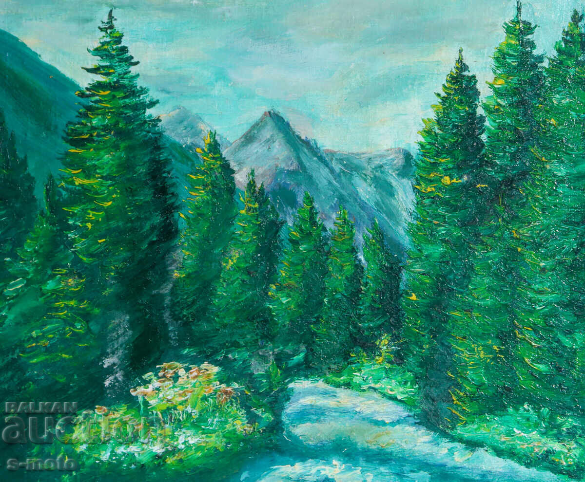 Παράδοση Έργο ζωγραφικής με λάδι, δασικό τοπίο