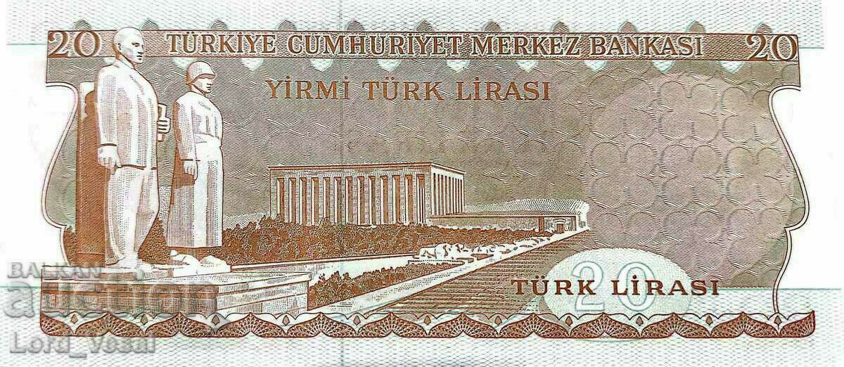 Turkey - 20 Lira 1970 OB UNC - P# 181 UNC с цена € 1.50 | 2.93 лв.