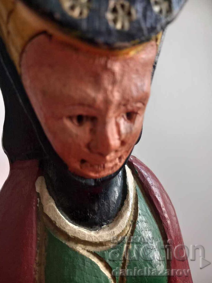 Голяма Дървена Статуя, Фигура МОНАХИНЯ ,Средновековна Дама с цена € 66.47 | 130.00 лв.